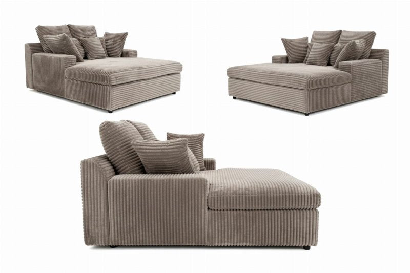 LAZY ONE Chaiselongue im modernen Cord-Look Detail