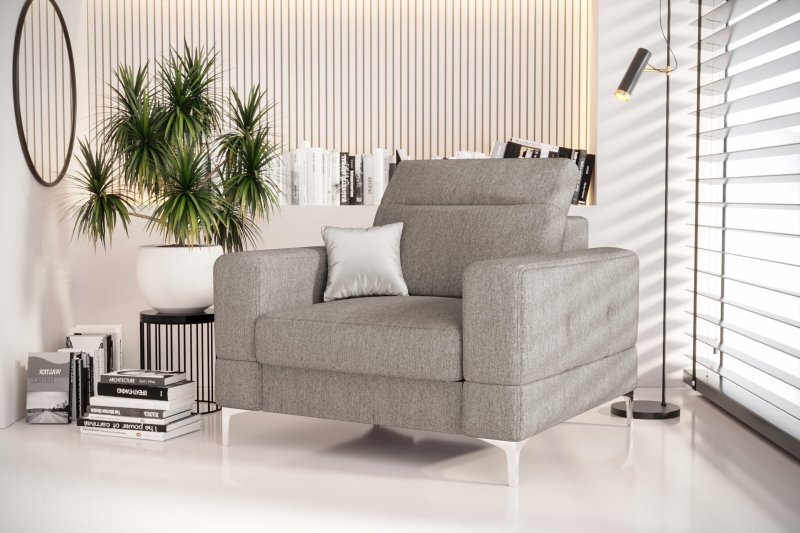 Polstersessel Malibu 104 cm – komfortabler Sessel mit verstellbarer Kopfstütze - Gemma 85
