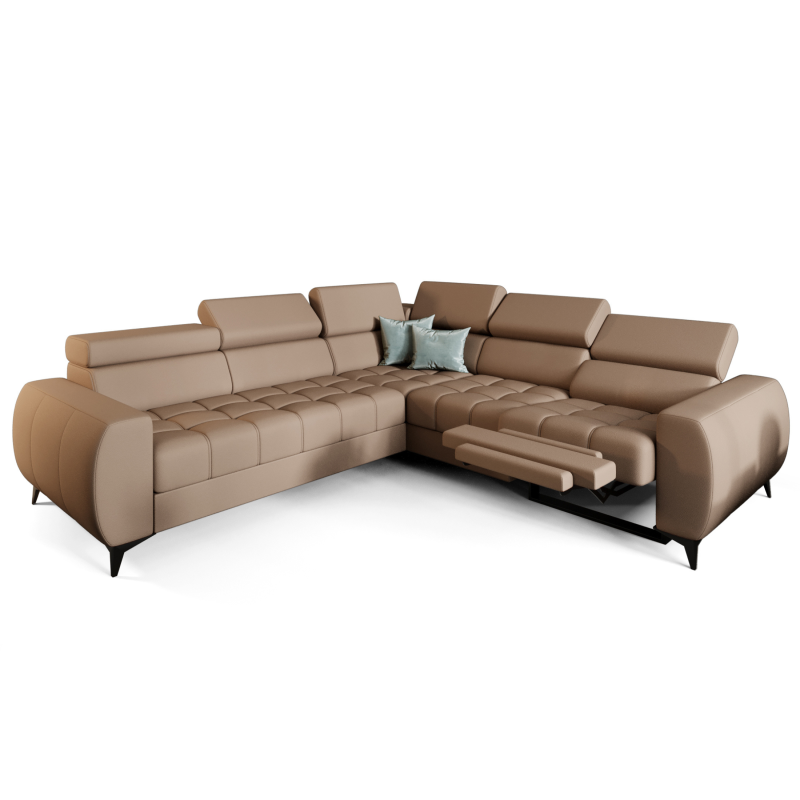 Porto II Relax Ecksofa mit elektrischer Relaxfunktion, Schlaffunktion - Echtleder, Toffee  Braun.png
