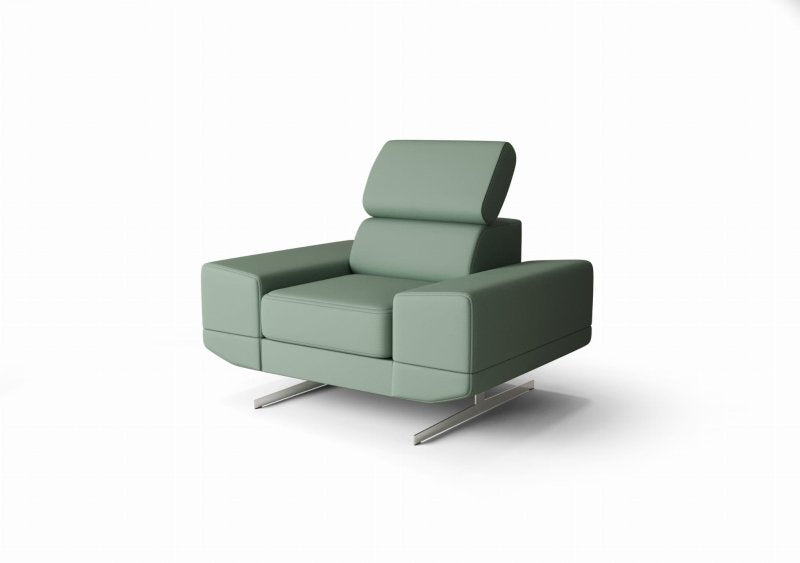 Milano Sessel 125 cm – Moderner Sessel mit verstellbarer Kopfstütze und T35+HR Schaum