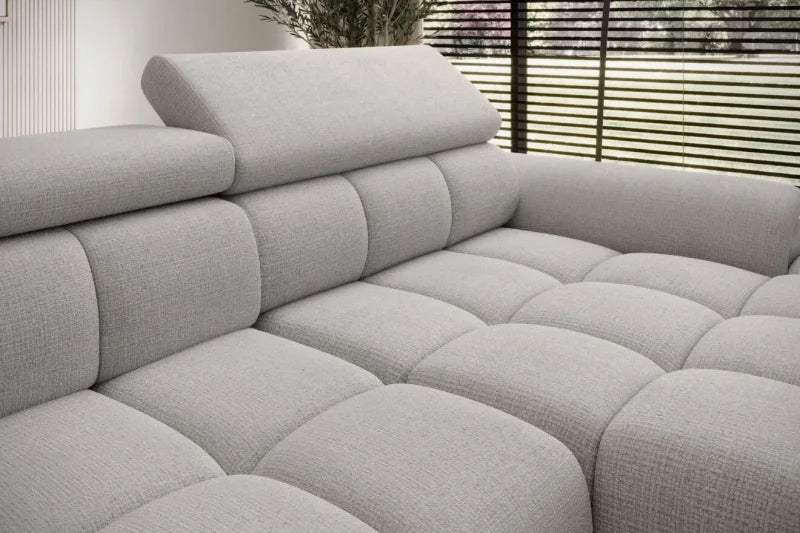 Ecksofa ALVIN S mit elektrischer Sitztiefenverstellung und Relax-Kopfstützen