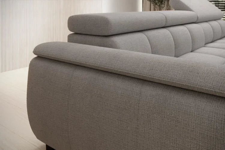 Ecksofa ALVIN S mit elektrischer Sitztiefenverstellung und Relax-Kopfstützen