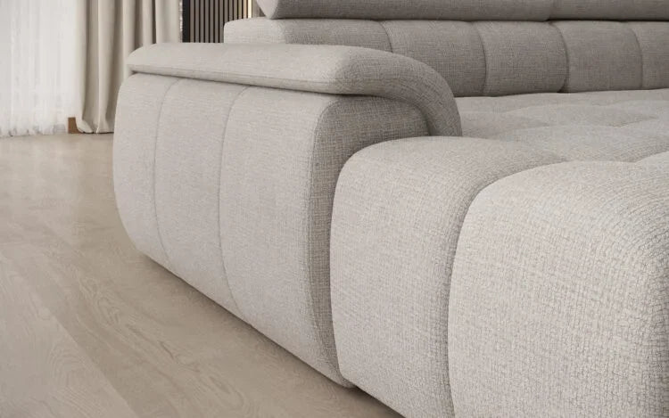 Ecksofa ALVIN XL mit elektrischer Sitztiefenverstellung und Relax-Kopfstützen