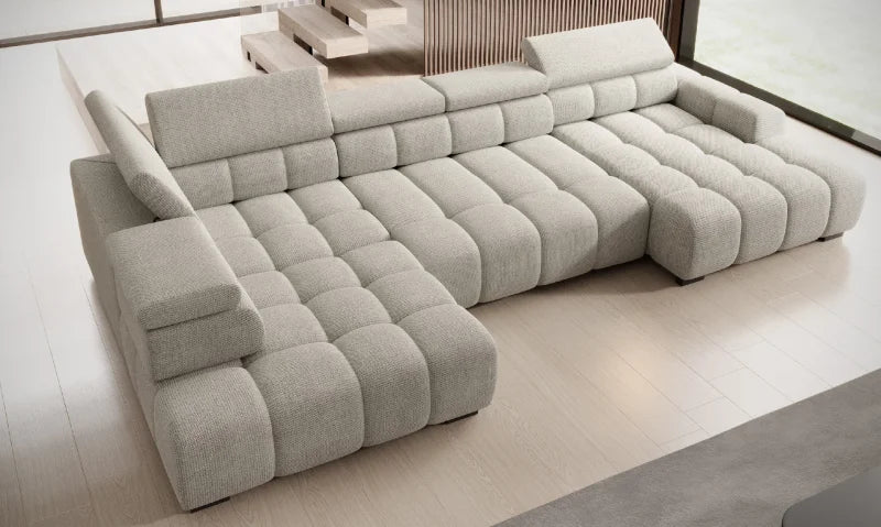 BULL XL Ecksofa – große Wohnlandschaft mit elektrischer Sitztiefenverstellung