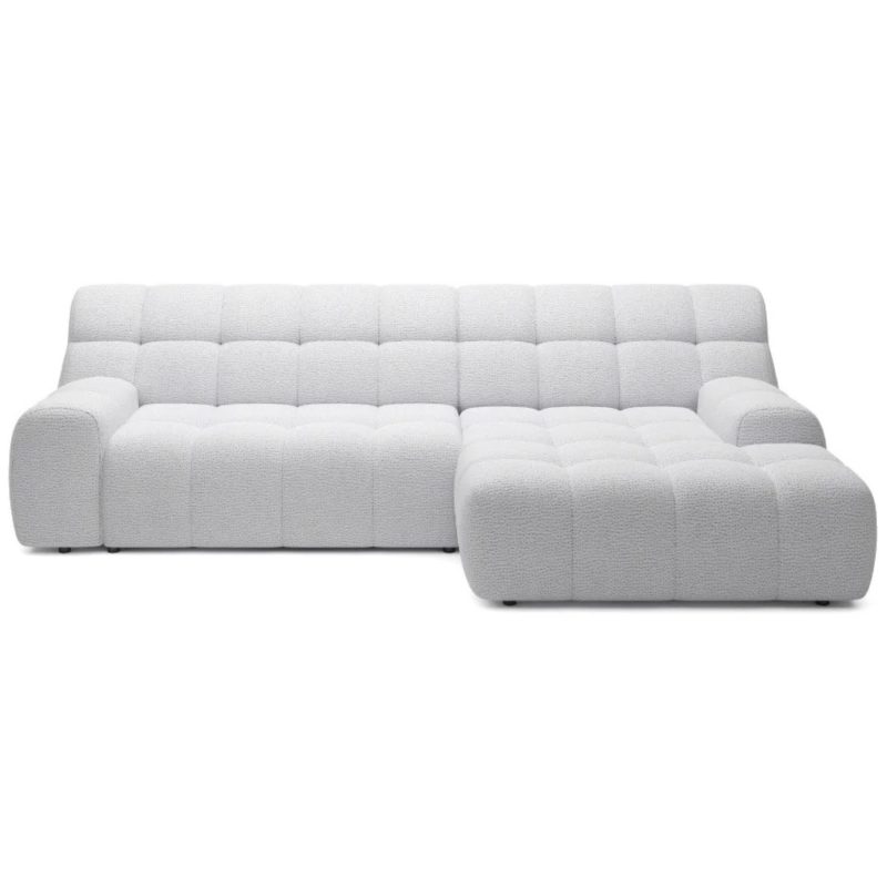 COCOON S Ecksofa mit elektrischer Sitztiefenverstellung – modernes Ecksofa 292×170 cm, HR-Schaum, Wellenfeder - Stoff Jaguar, Creme