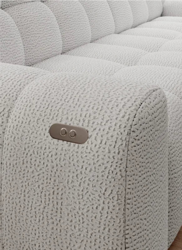 COCOON S Ecksofa mit elektrischer Sitztiefenverstellung – modernes Ecksofa 292×170 cm, HR-Schaum, Wellenfeder