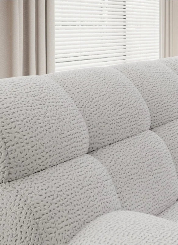 COCOON S Ecksofa mit elektrischer Sitztiefenverstellung – modernes Ecksofa 292×170 cm, HR-Schaum, Wellenfeder