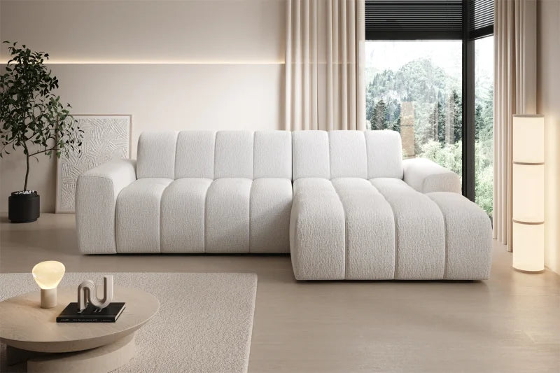 Ecksofa FABIO S mit elektrischer Sitztiefenverstellung | Modernes Design 266x170 cm