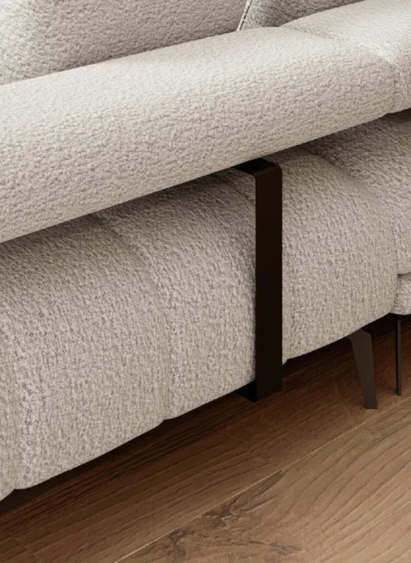 MAGNETIC XL Ecksofa mit Schlaffunktion & elektrischer Sitztiefenverstellung – modernes Design & Komfort, Stoff Anthology 01 - Creme