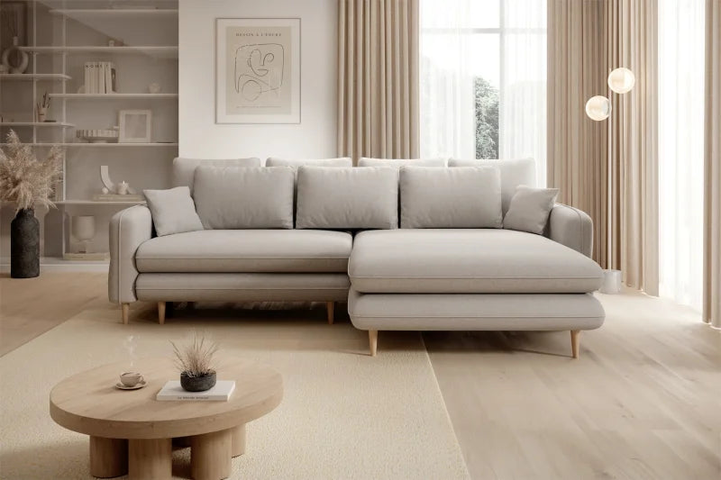 SALLY Ecksofa mit Schlaffunktion DL & Bettkasten – Komfortables Schlafsofa 269 cm