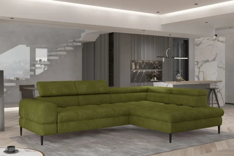 Ecksofa VOSS L mit Schlaffunktion, Stauraum & verstellbaren Kopfstützen – komfortabel, modern und flexibel für Ihr Wohnzimmer