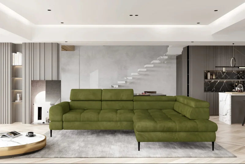 Ecksofa VOSS L mit Schlaffunktion, Stauraum & verstellbaren Kopfstützen – komfortabel, modern und flexibel für Ihr Wohnzimmer
