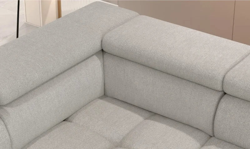 Ecksofa MAVEL XL Elegant mit elektrischer Sitztiefenverstellung und Kopfstützen