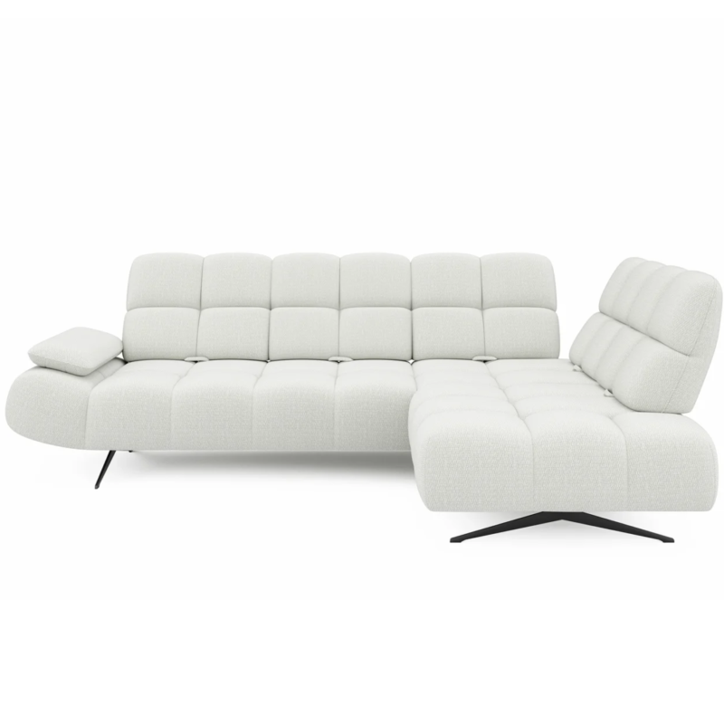 Ecksofa PRADO L – Modernes Design mit elektrischer Relaxfunktion & Sitztiefenverstellung