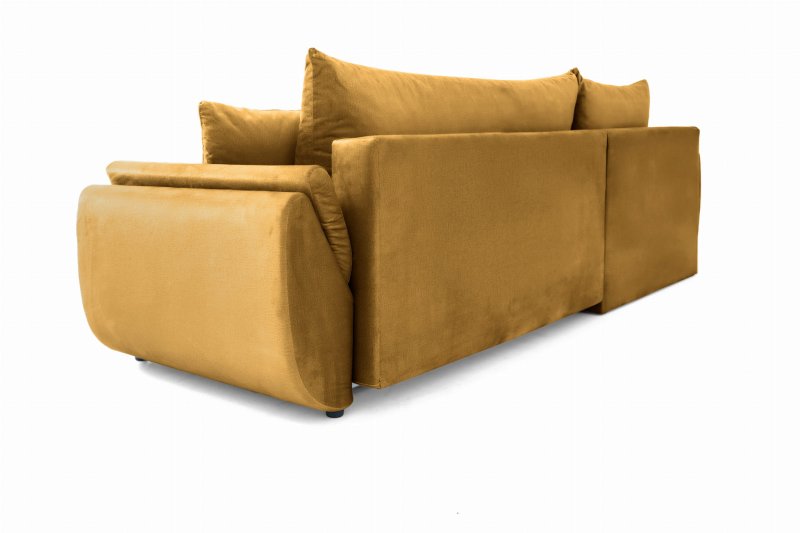 Ecksofa Oti mit Schalffunktion und Bettkasten - Stoff Monolith 48