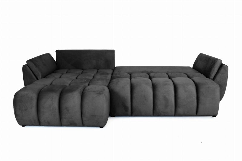Ecksofa OTI mit Schlaffunktion und Bettkasten - Monolith 95