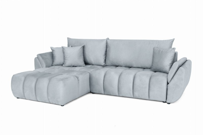 Ecksofa Oti mit Schlaffunktion und Bettkasten - Monolith 84