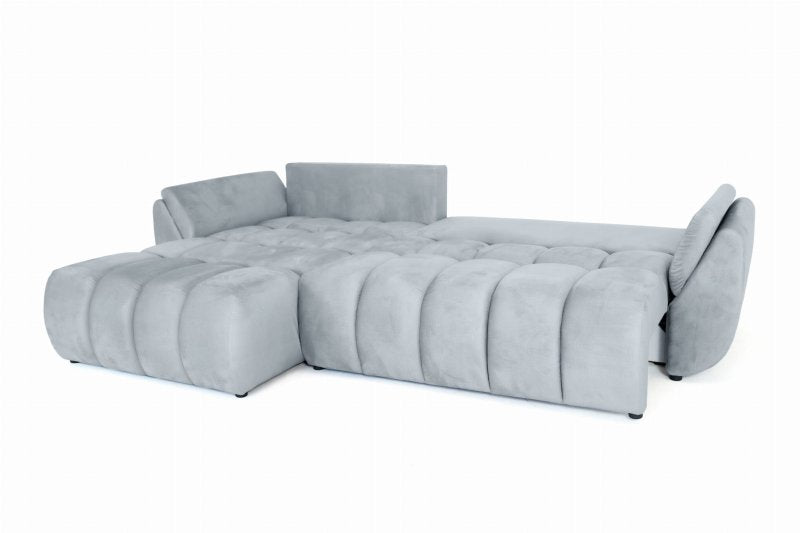 Ecksofa Oti mit Schlaffunktion und Bettkasten - Monolith 84