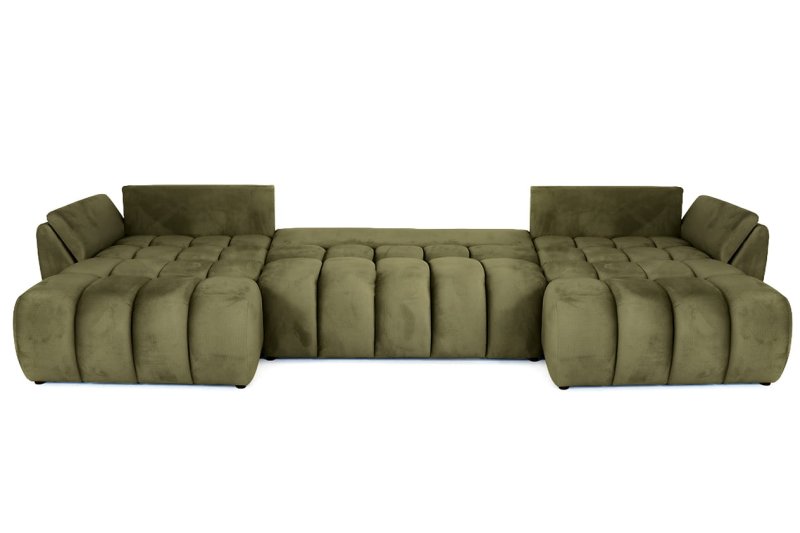 Ecksofa OTI U mit Schlaffunktion und Bettkasten - Monolith 38
