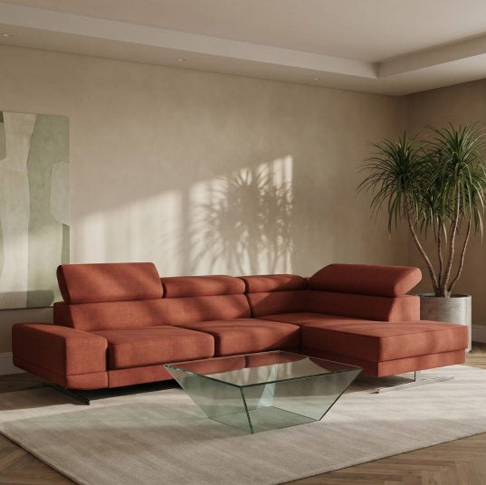 Milano I Ecksofa 270x180 cm – Modernes Ecksofa mit verstellbaren Kopfstützen