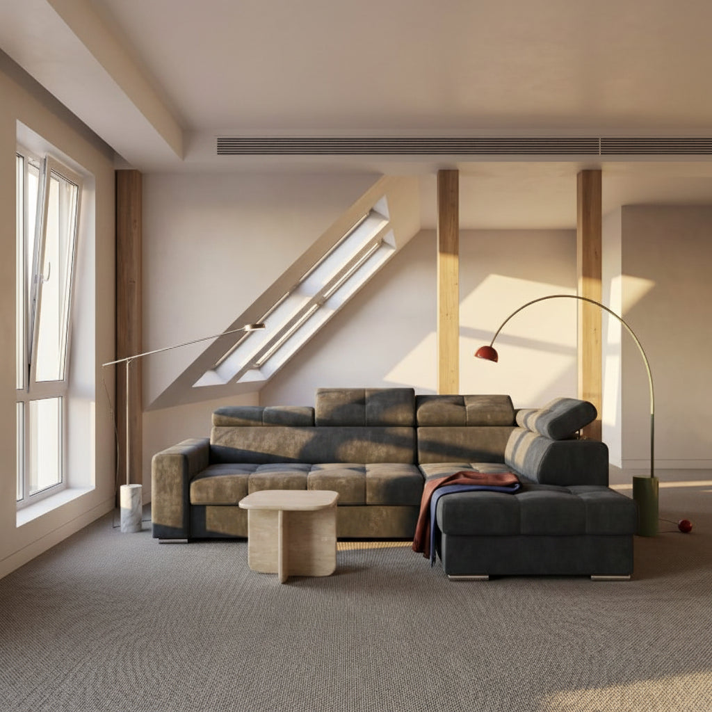 Ecksofa mit Schlaffunktion und Bettkasten - Ecksofa Margo I
