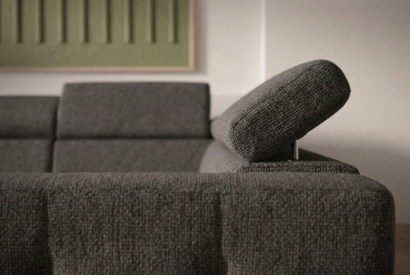 Ecksofa Toscania mit verstellbaren Kopfstützen