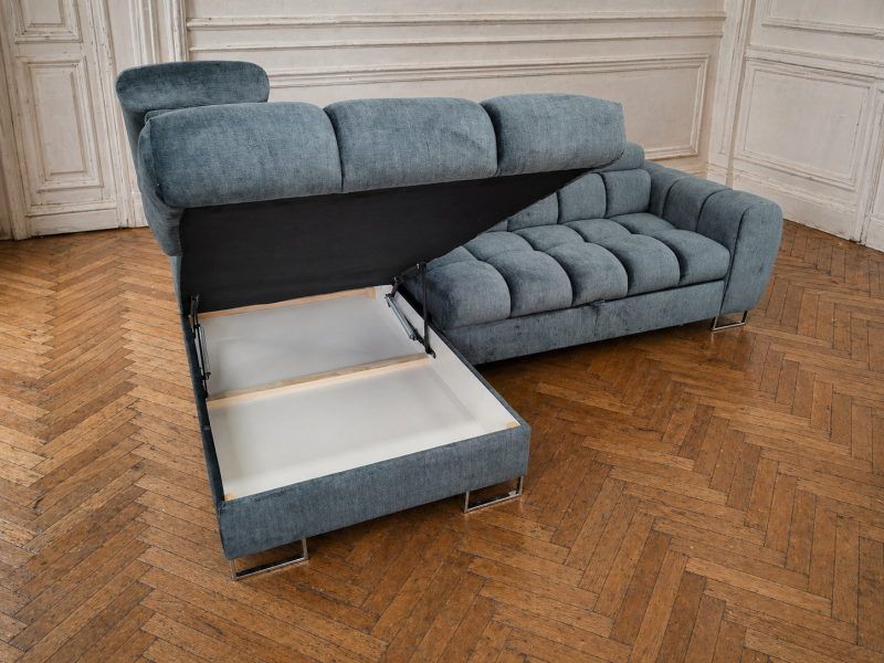 Ecksofa Aspen Mini mit Schlaffunktion und Bettkasten