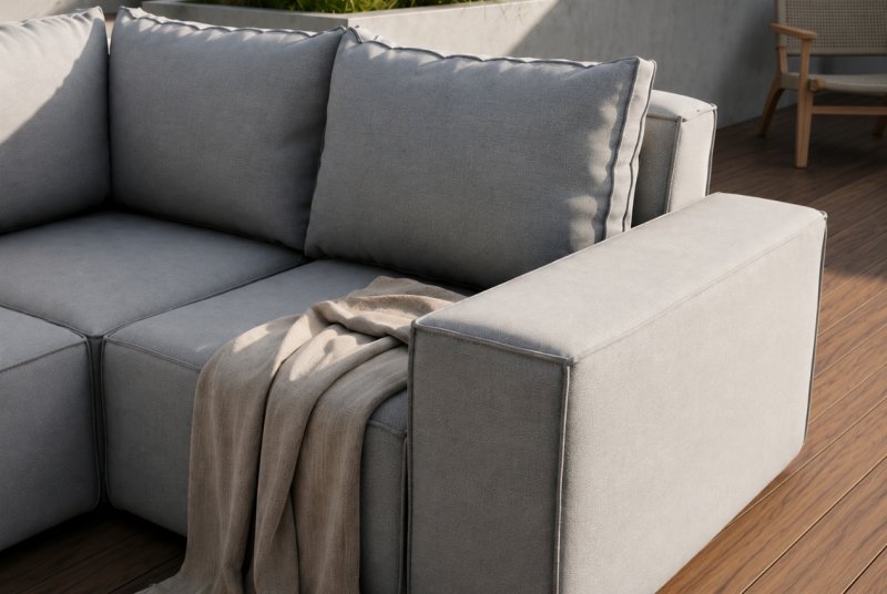 Ecksofa GARTEN Gartenmöbel Terrasse wasserdicht OUTDOOR