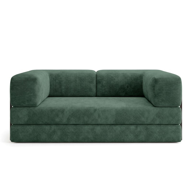 Sofa Edi mit Schlaffunktion 200x200 cm, mit modernem Metallrahmen