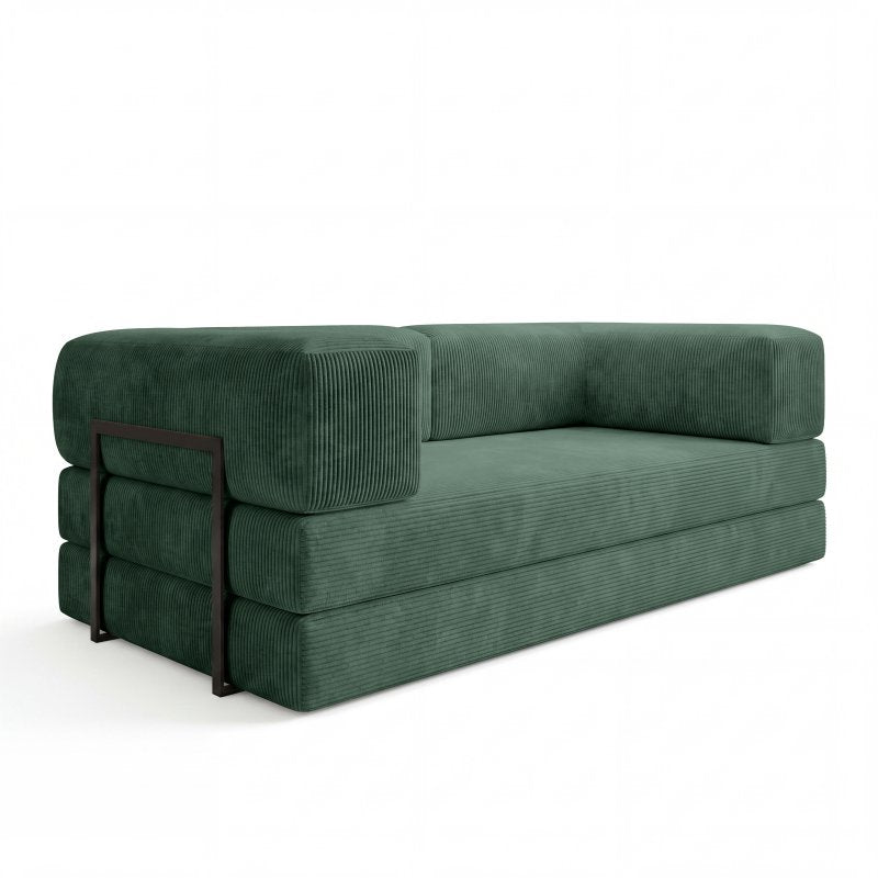 Sofa Edi mit Schlaffunktion 200x200 cm, mit modernem Metallrahmen