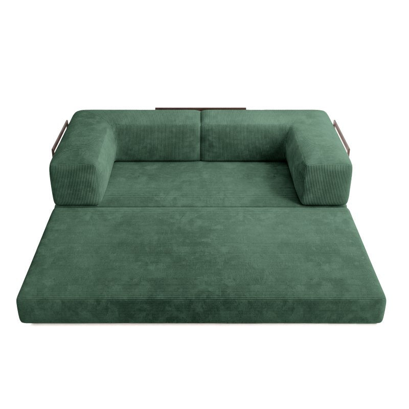 Sofa Edi mit Schlaffunktion 200x200 cm, mit modernem Metallrahmen