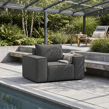 Gartensessel GARTEN wasserdicht – Grau | Terrasse & Balkon