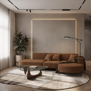 Ecksofa PARMA HILLS L | Bouclé Quelle 54 | Ziegel, Orange