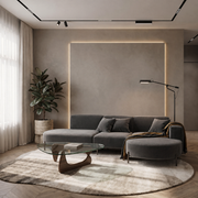 Ecksofa PARMA HILLS L | Velours Noel 25 | Graphit