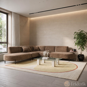 PARMA Corner HILLS Ecksofa – luxuriöser Velours NOEL mit Schattierungseffekt - Braun (Noel 01)