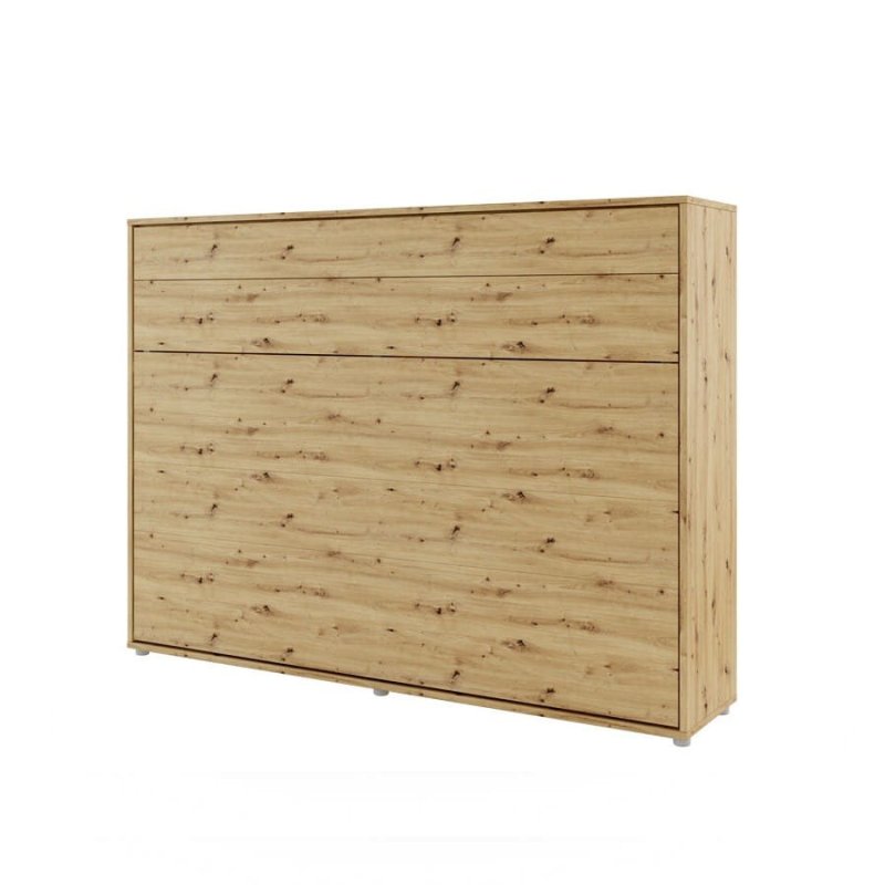 Wandklappbett Bed Concept 140x200 Horizontal Lenart Bett Eiche Grau