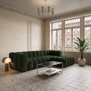 BALOO L Ecksofa, Tiffany 38, Grün