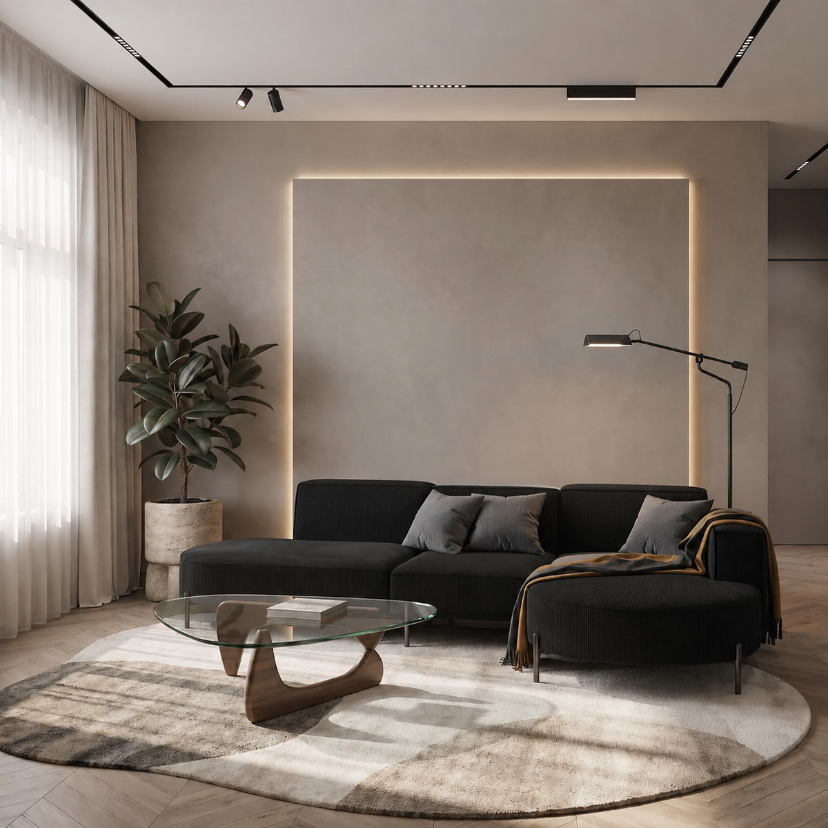 Ecksofa PARMA HILLS L | Scala | Schwarz
