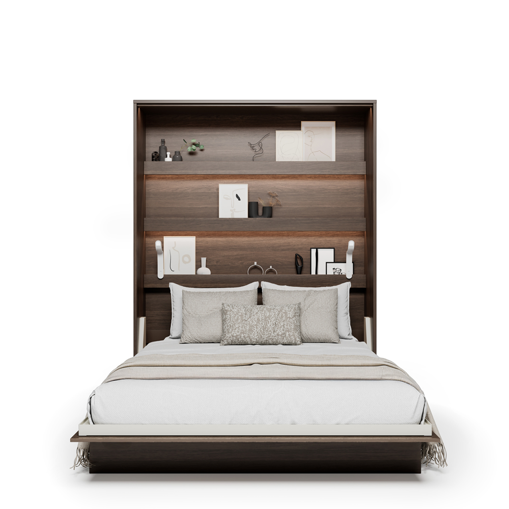 Wandklappbett 160x200 Vertikal Lenart BED CONCEPT Schrankbett Dunin-Eiche BC-12
