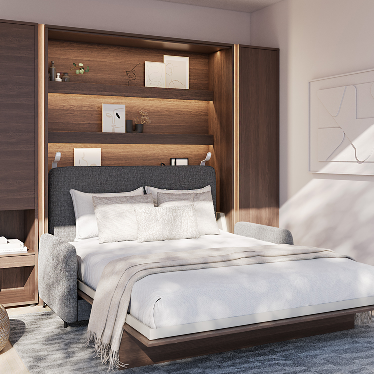 Kleiderschrank Lenart BED CONCEPT BC-21 in Dunin-Eiche, 45 cm breit, als Ergänzung zum Schrankbett