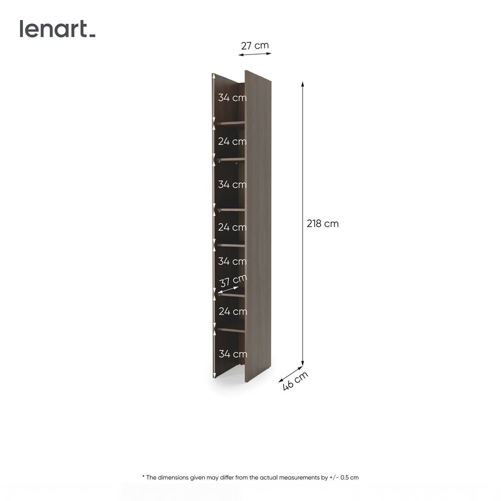 Bücherregal für Schrankbett Lenart BED CONCEPT BC-24 Dunin-Eiche 27 cm