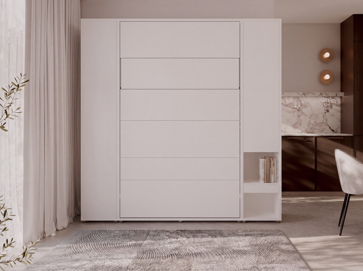 Elektrisches Schrankbett 140x200 BED CONCEPT BC-36 mit Kopfteil - Weiß