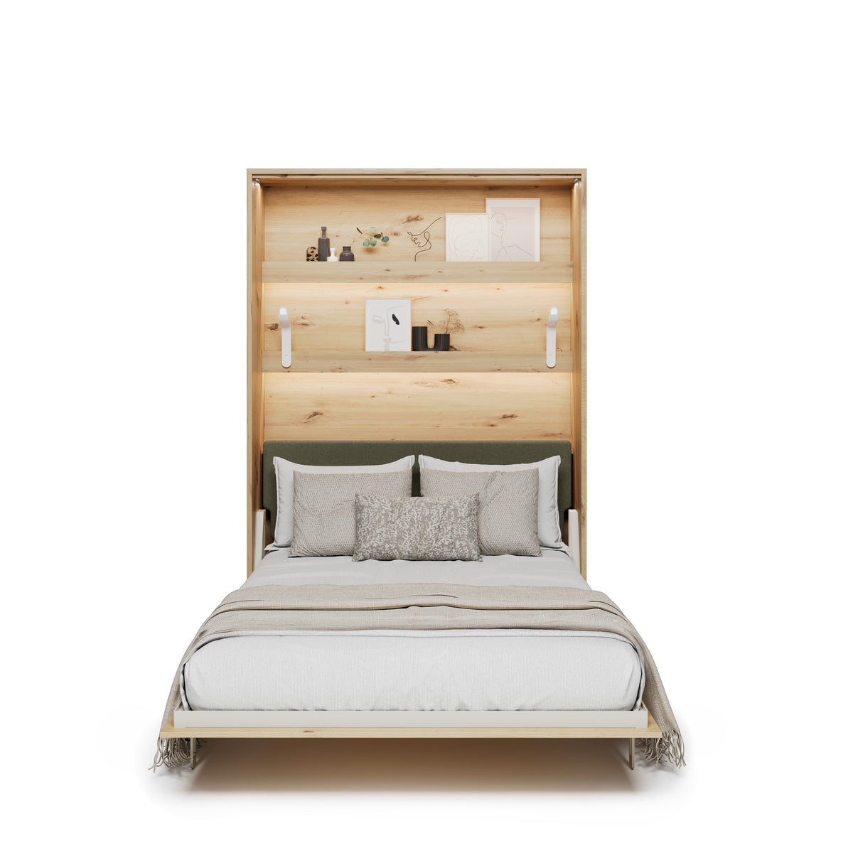 Elektrisches Schrankbett 140x200 BED CONCEPT BC-36 mit Kopfteil - Eiche Artisan