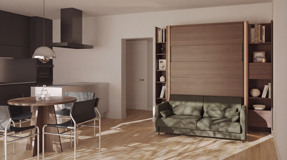 Elektrisches Schrankbett 140x200 BED CONCEPT BC-36 mit Kopfteil - Dunin-Eiche