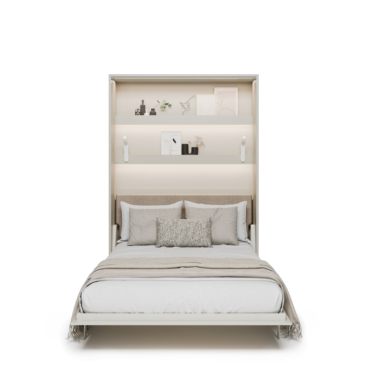 Elektrisches Schrankbett 140x200 BED CONCEPT BC-36 mit Kopfteil - Kashmir Beige