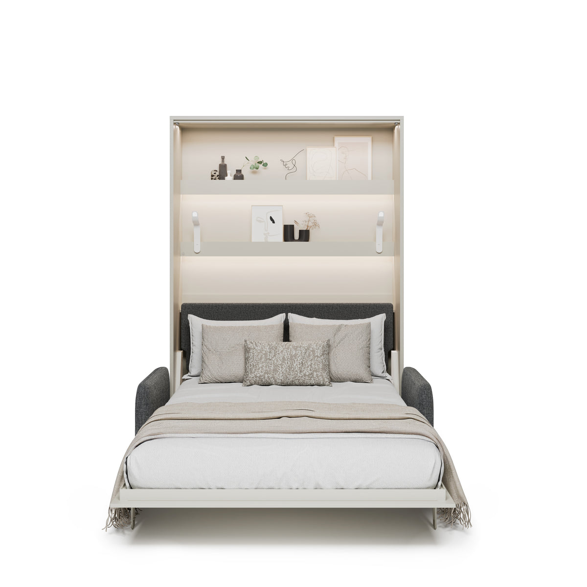 Elektrisches Schrankbett 140x200 BED CONCEPT BC-36 mit Kopfteil - Kashmir Beige