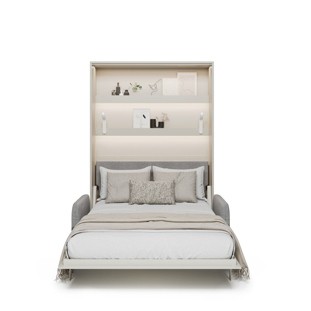 Elektrisches Schrankbett 140x200 BED CONCEPT BC-36 mit Kopfteil - Kashmir Beige
