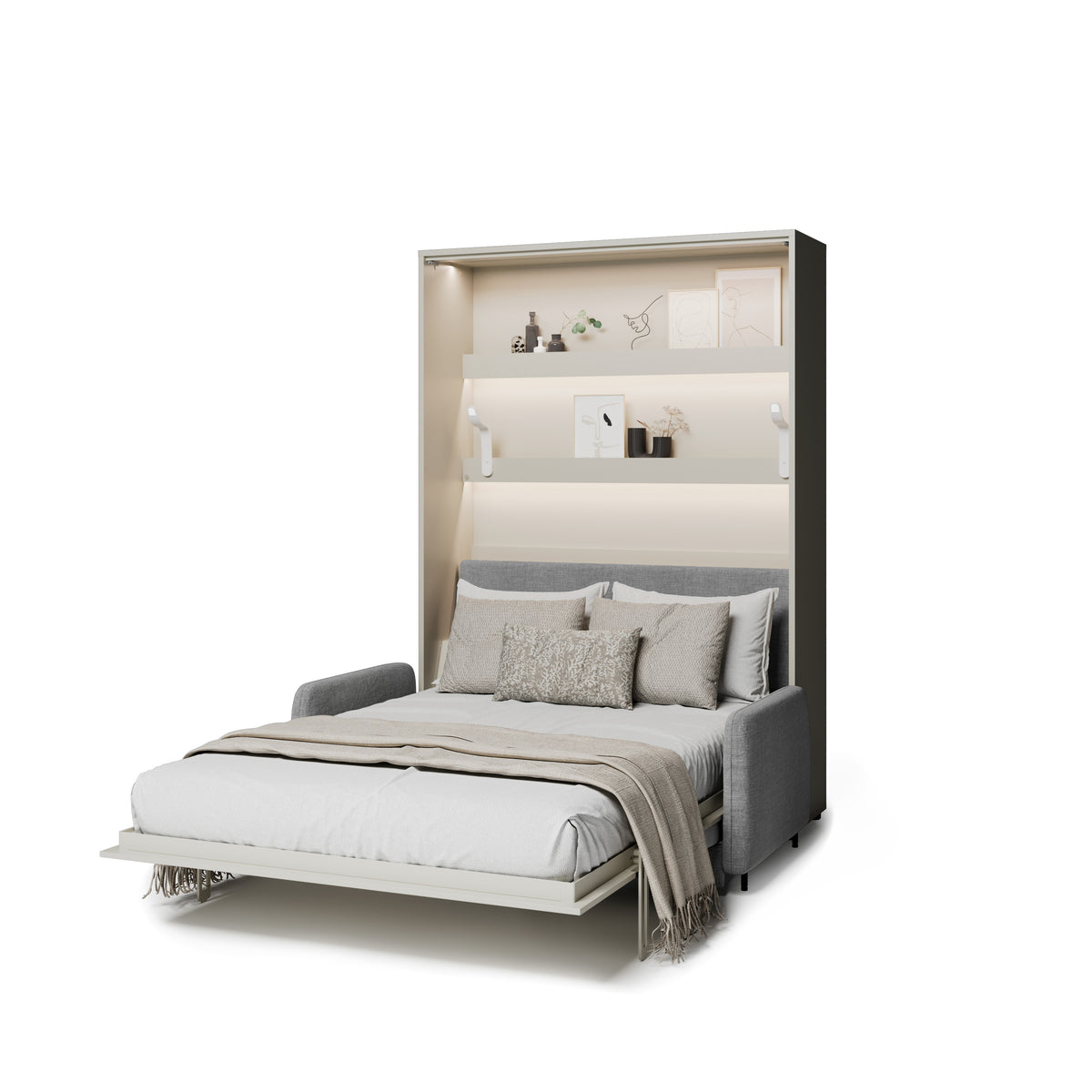 Elektrisches Schrankbett 140x200 BED CONCEPT BC-36 mit Kopfteil - Kashmir Beige