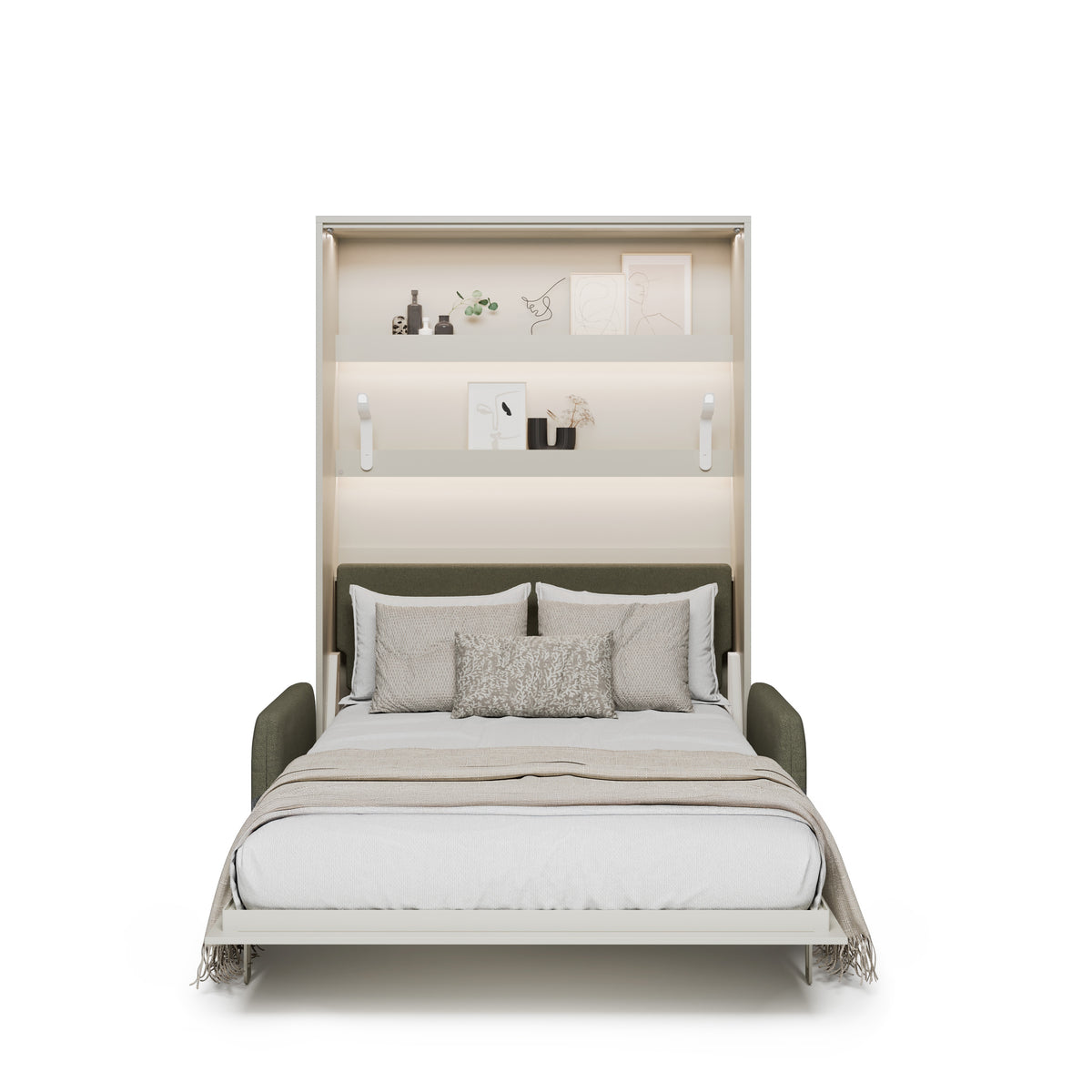 Elektrisches Schrankbett 140x200 BED CONCEPT BC-36 mit Kopfteil - Kashmir Beige