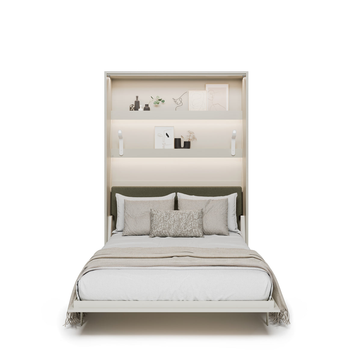 Elektrisches Schrankbett 140x200 BED CONCEPT BC-36 mit Kopfteil - Kashmir Beige